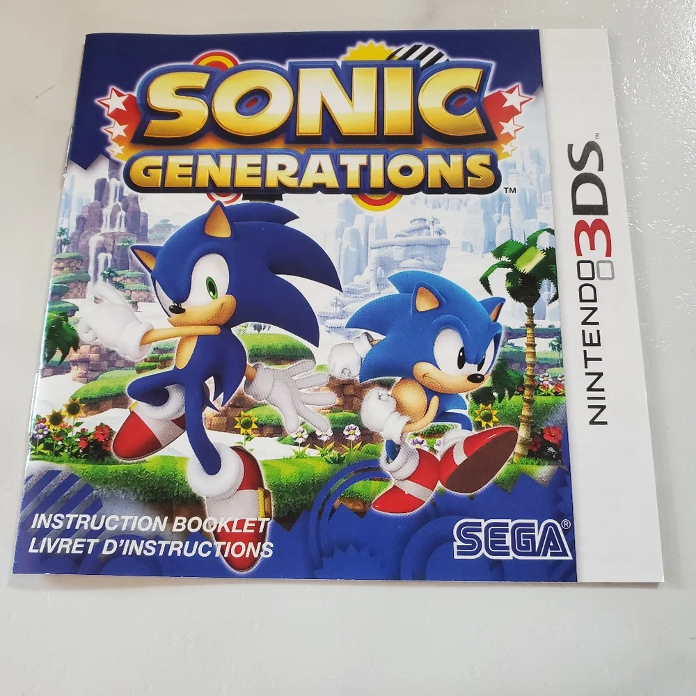Sonic Generations Nintendo 3DS Video Game SEGA *TESTED*